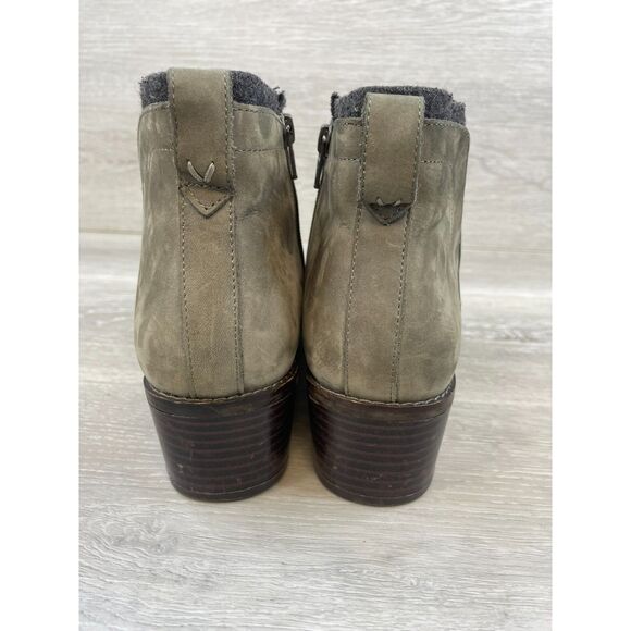 Vionic Joslyn Women's Bootie Biker Ankle Side Zip Heel Boot Leather Gray 9 Shoes - Picture 5 of 13